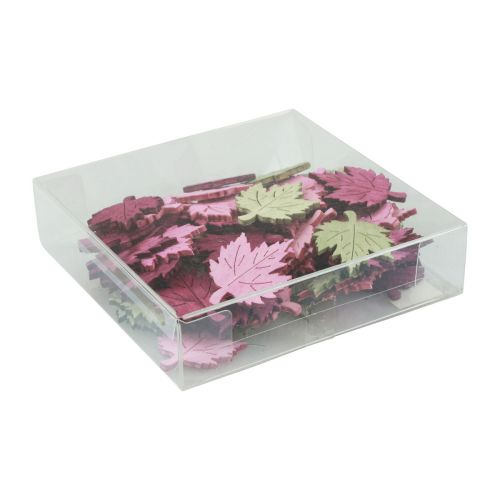 Prodotto Decorazione a dispersione in legno foglie autunnali decorazione da tavolo colorata 3x4 cm 72 pz