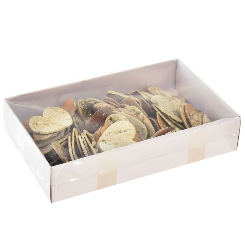 Floristik24 Decorazioni sparse cuore in legno cuori in legno corteccia di betulla 4 cm 60 pz
