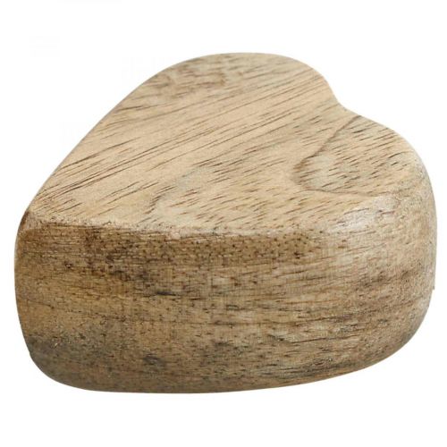 Prodotto Decorazione a dispersione cuori in legno decorazione da tavola cuore legno natura 5cm 6pz