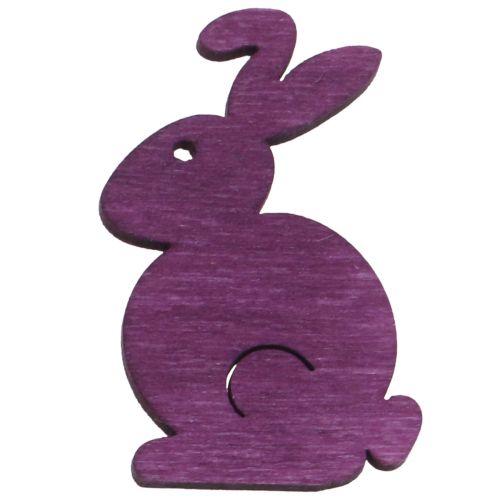 Prodotto Decorazione a dispersione Coniglietti pasquali in legno seduti colorati 2,5 cm x 4 cm 72 pz