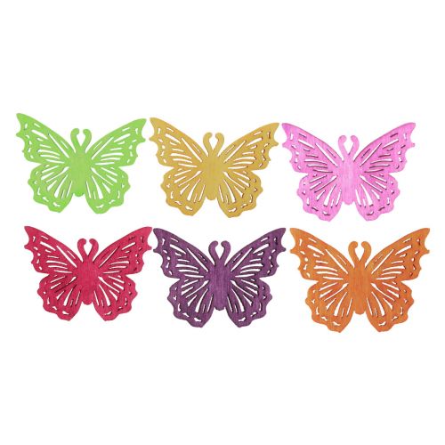 Floristik24 Decorazione sparsa farfalla decorazione tavolo in legno primavera 4×3 cm 72 pz