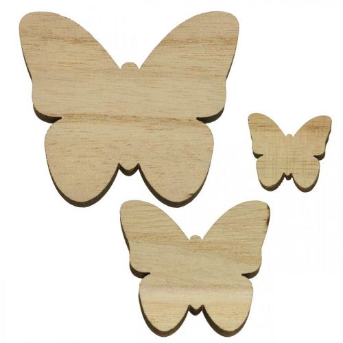Farfalle decorative sparse Farfalle decorative in legno  2,5-6,5 cm 29 pezzi-09004