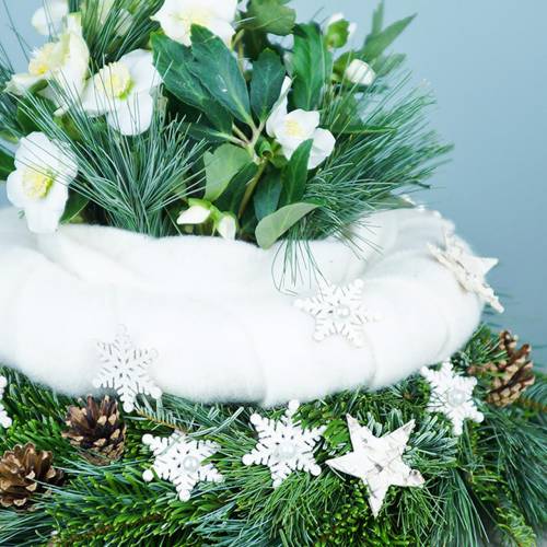 Floristik24 Decorazione sparsa fiocco di neve glitter bianco 5 cm 48 pz