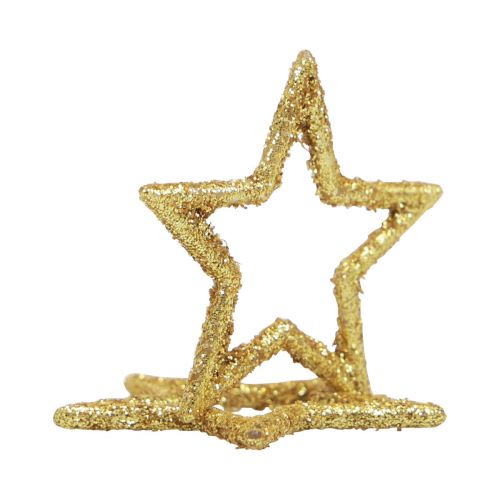 Floristik24 Decorazione a dispersione Stelle di Natale glitter dorate Ø4cm 120 pz