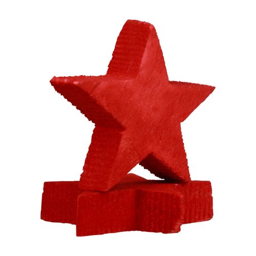 Prodotto Decorazione sparsa Stelle di Natale Stelle rosse in legno Ø4cm 24pz