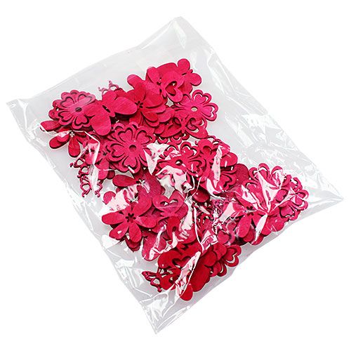 Floristik24 Decorazioni sparse in legno rosa 2 cm - 4 cm 72 pz