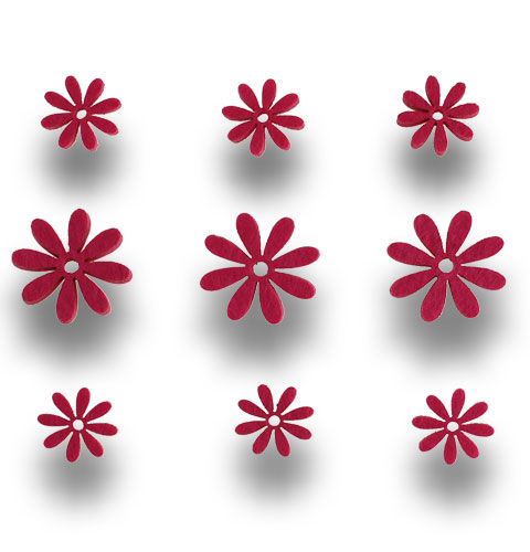 Floristik24 Fiori in feltro incastonati in rosa 96 pezzi