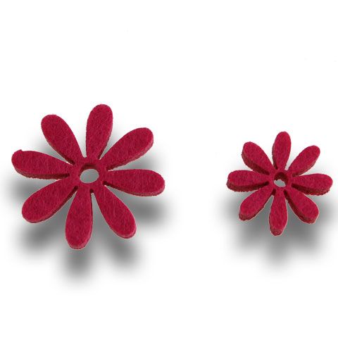 Floristik24 Fiori in feltro incastonati in rosa 96 pezzi