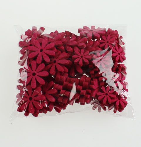 Floristik24 Fiori in feltro incastonati in rosa 96 pezzi