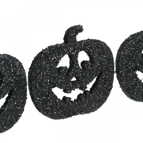 Prodotto Decorazione a dispersione Decorazione zucca di Halloween 4 cm nero, glitter 72 pezzi