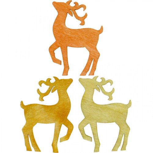 Floristik24 Decorazione a dispersione Natale cervo in legno naturale 4×3 cm 72 pz