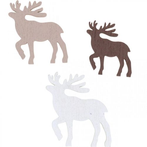 Prodotto Decorazioni sparse Renne natalizie Decorazioni natalizie in legno 48 pz