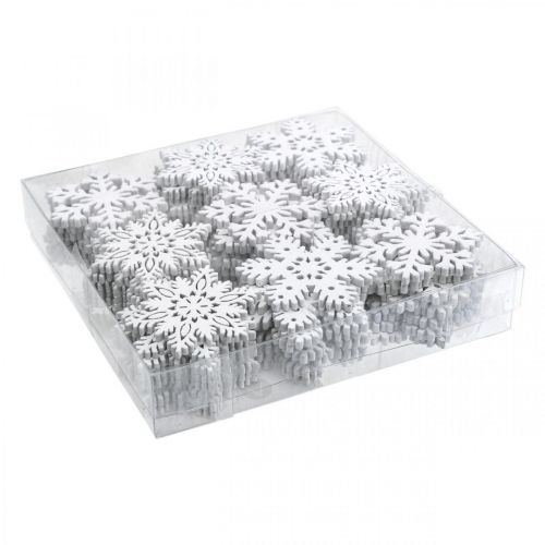 Prodotto Spargi pezzi di fiocco di neve, cospargi la decorazione con cristalli di ghiaccio 3,5 cm 72 pz