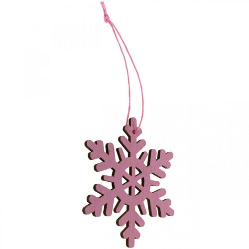 Prodotto Addobbi natalizi pendente fiocco di neve legno 8cm 36pz