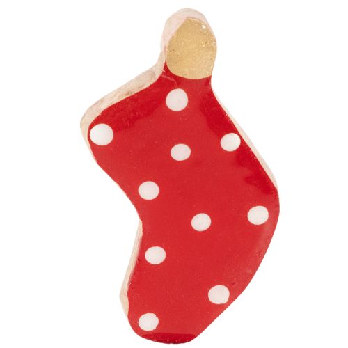 Calzini a pois, decorazione natalizia per la tavola, 6 cm, 8 pezzi | Floristik24.it