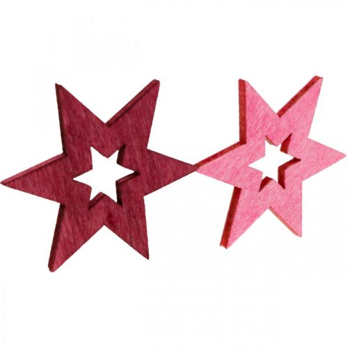 Prodotto Decorazione stelle in legno Decorazione sparsa Natale Viola H4cm 72 pz