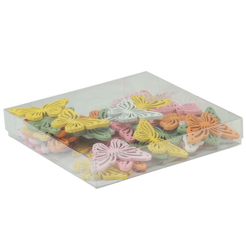 Prodotto Shaker in legno farfalla decoro cospargere colorato 4,5×3 cm 48 pz