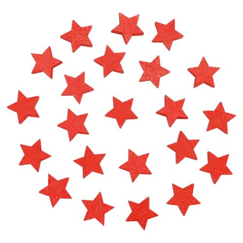 Floristik24 Decorazione sparsa Stelle di Natale Stelle rosse in legno Ø1,5 cm 300 pz