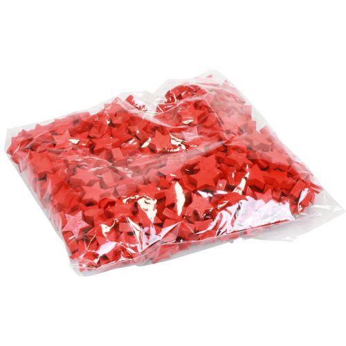 Floristik24 Decorazione sparsa Stelle di Natale Stelle rosse in legno Ø1,5 cm 300 pz
