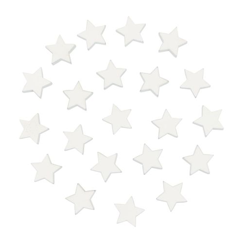 Floristik24 Decorazione sparsa Stelle di Natale Stelle di legno bianche Ø1,5 cm 300 pezzi
