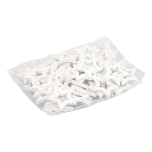 Floristik24 Decorazione sparsa Stelle di Natale Stelle di legno bianche Ø4cm 54pz