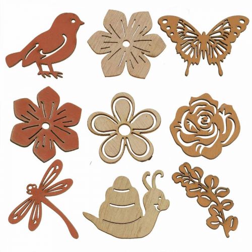 Floristik24 Decorazioni sparse fiori animali mix decorazioni estive B3–4 cm 72 pz