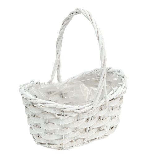 Floristik24 Cestino sparso bianco 20 cm x 15 cm 1 pz