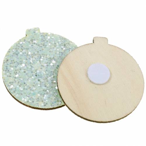 Prodotto Decorazione natalizia con paillettes bianche/turchesi 36 pz