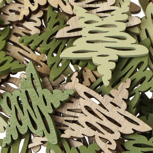 Prodotto Pezzi sparsi stelle verde naturale legno di Natale Ø4cm 72 pz