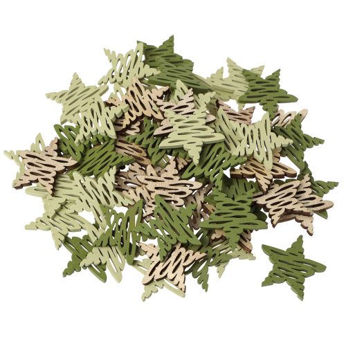Prodotto Pezzi sparsi stelle verde naturale legno di Natale Ø4cm 72 pz