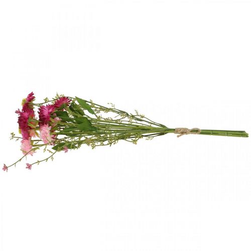 Prodotto Rhodanthe rosa-rosa, fiori di seta, pianta artificiale, mazzo di fiori di paglia L46cm