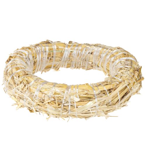 Corona di paglia ghirlanda vuota fatta di paglia paglia 15/3cm 2 pezzi