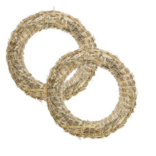 Prodotto Corona di paglia ghirlande di paglia per corone e corone dell&#39;Avvento 25/6cm 2pz