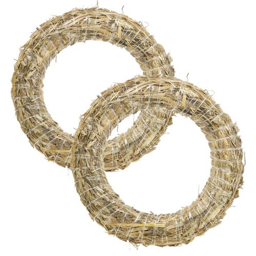 Corona di paglia corona di paglia vuota 35/6cm 2pz