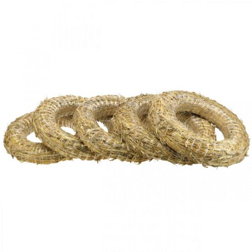 Prodotto Corona di paglia Ø35cm naturale - corona decorativa per bricolage e Avvento, set da 5