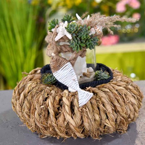 Floristik24 Ghirlanda di paglia intrecciata Ø30cm ghirlanda decorativa natura