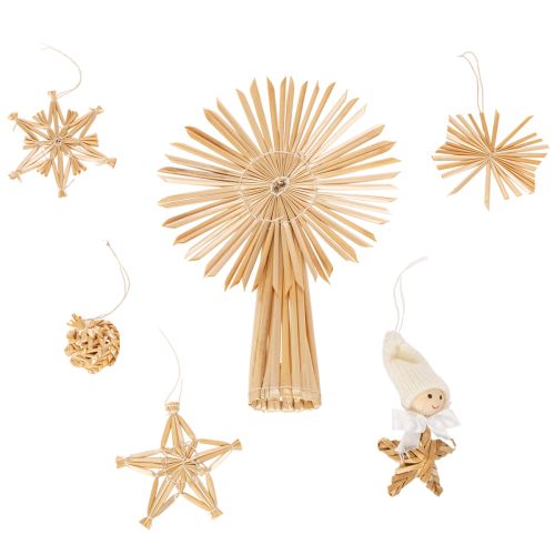 Set di stelle di paglia per decorazioni natalizie per albero di Natale, 35 pezzi. acquistare | Floristik24.it