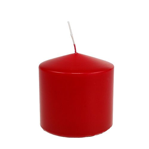 Floristik24 Candela a colonna 100/100 rossa 4 pz