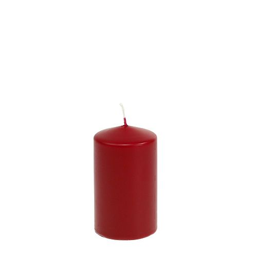 Floristik24 Candela a colonna 100/60 rosso antico 16 pz