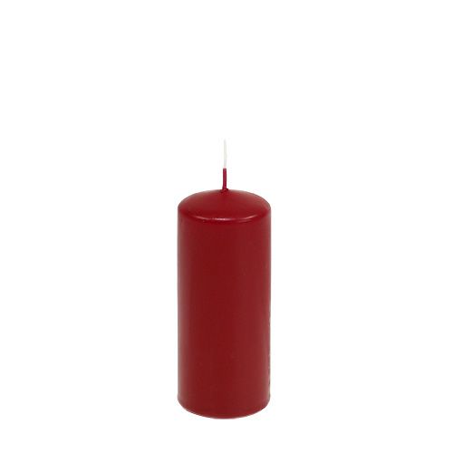 Floristik24 Candele a colonna rosse Candele dell&#39;Avvento rosso antico 120/50mm 24 pezzi