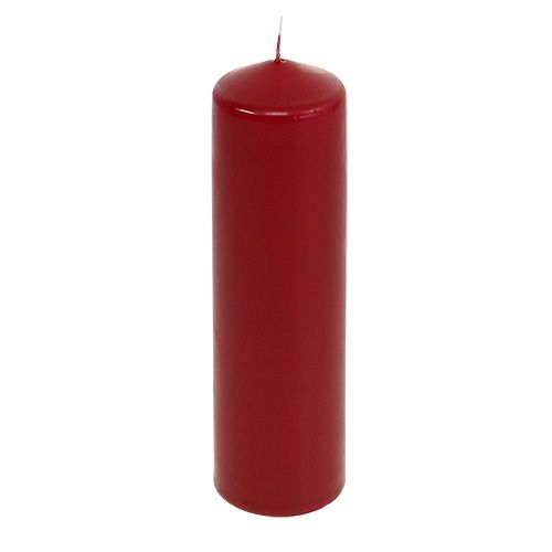 Floristik24 Candele a colonna rosse Candele dell&#39;Avvento rosso antico 200/50mm 24 pezzi