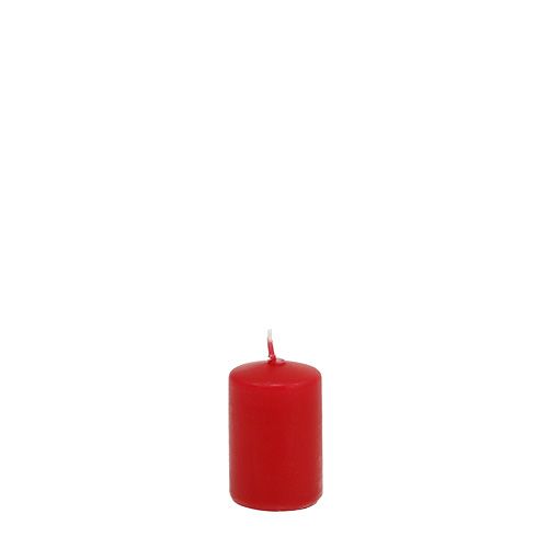 Floristik24 Candele a colonna rosse Candele dell&#39;Avvento piccole candele 60/40mm 24pz