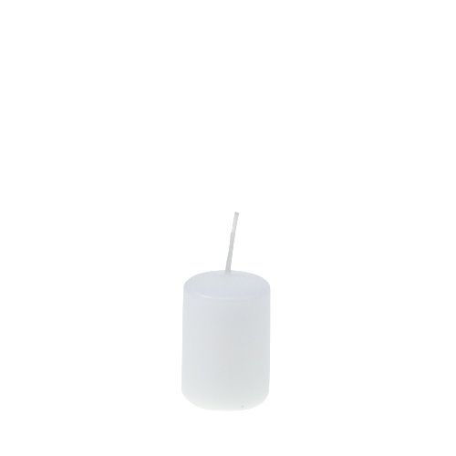 Floristik24 Candele a colonna bianche Candele dell&#39;Avvento candele piccole 60/40mm 24 pz