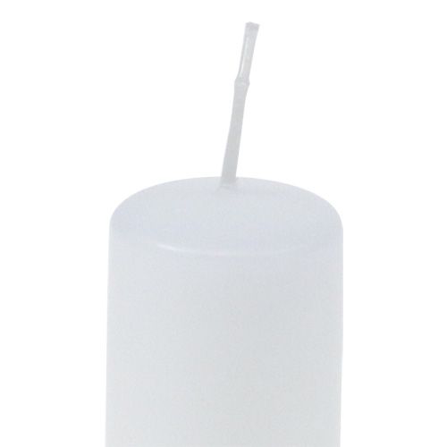 Floristik24 Candele a colonna bianche Candele dell&#39;Avvento candele piccole 60/40mm 24 pz