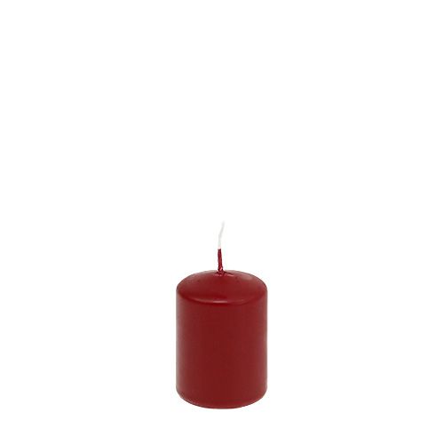 Floristik24 Candele a colonna H70mm Ø50mm candele rosso antico 12 pezzi