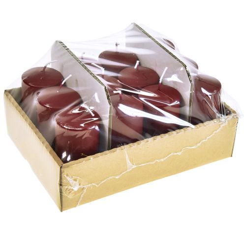 Prodotto Candele a colonna candele rosse H100mm Ø50mm rosso antico 12 pezzi