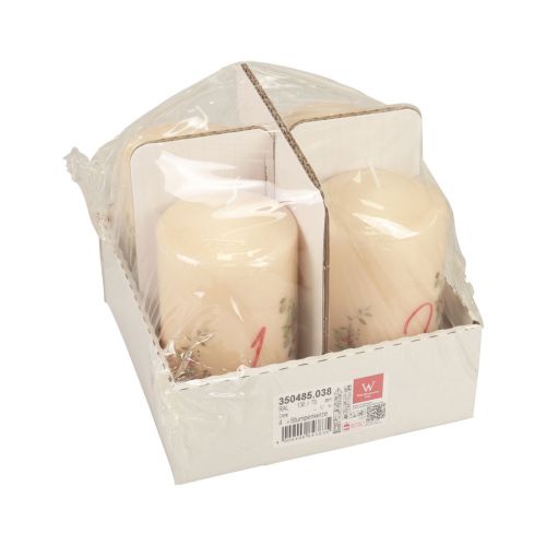Prodotto Candele dell&#39;Avvento Corona dell&#39;Avvento 1-4 crema 130/70mm 4pz