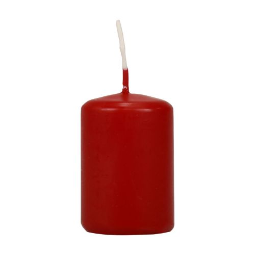 Floristik24 Candele a colonna rosse Candele dell&#39;Avvento piccole rosso antico 60/40mm 24 pezzi