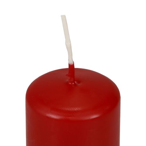 Prodotto Candele a colonna rosse Candele dell&#39;Avvento piccole rosso antico 60/40mm 24 pezzi