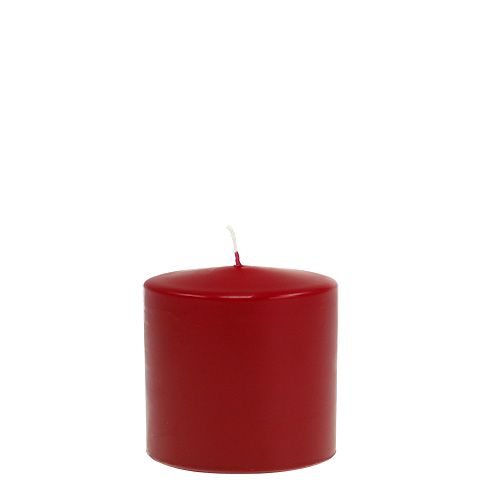 Floristik24 Candele a colonna 80/80 6pz. Rosso scuro